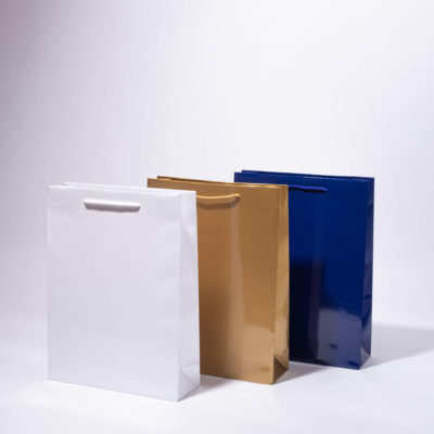 Torba papierowa 30x10x40(h) cm laminowana – różne kolory- 10 szt.