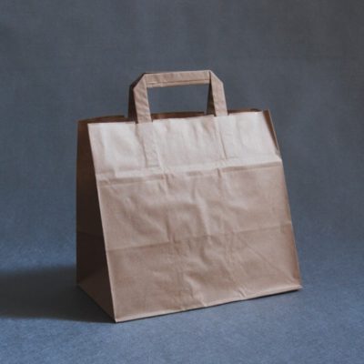 Torba papierowa 26×17,5×24,5(h) cm z uchwytem papierowym-250 szt.