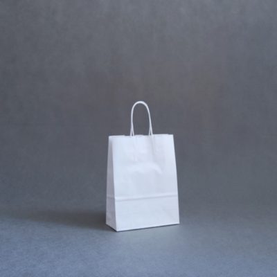 Torba papierowa 18x8x24(h) cm z uchwytem papierowym skręcanym – różne kolory – 10 szt.