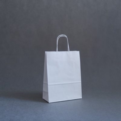 Torba papierowa 22x10x29(h) cm z uchwytem papierowym skręcanym – różne kolory – 10 szt.